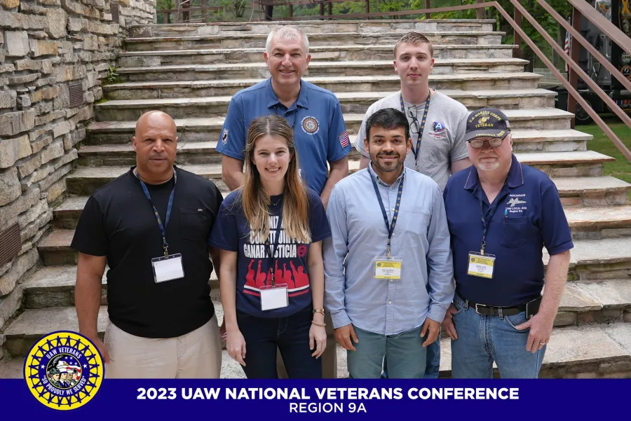 Region 9A attendees at 2024 UAW Veterans Conference