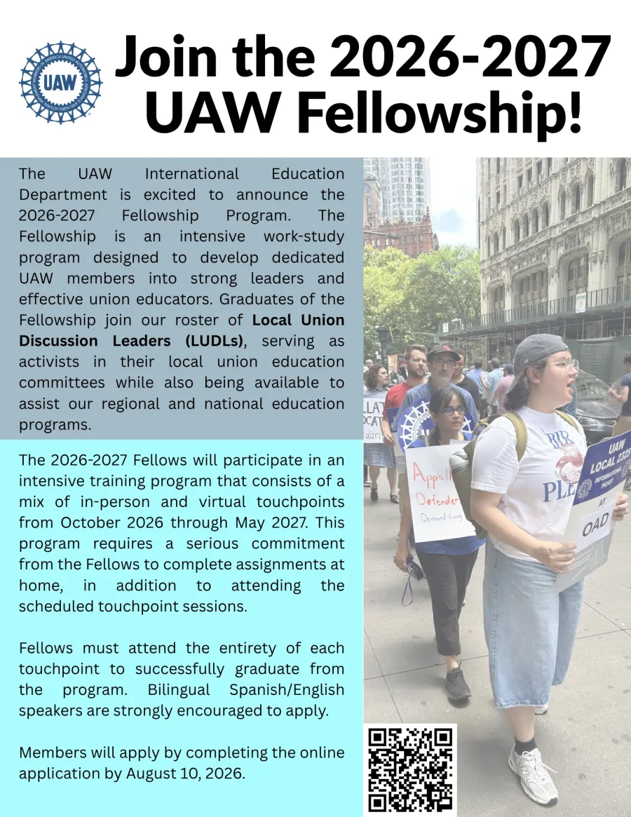 Join the 2026-2027 UAW Fellowship!